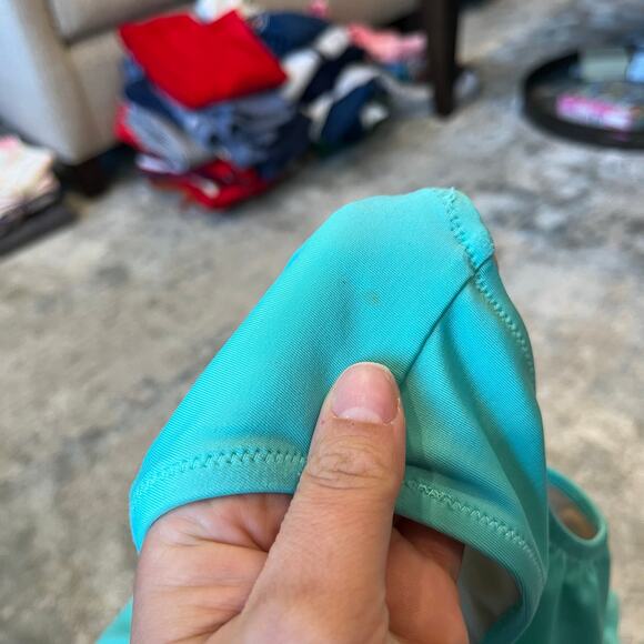 Crewcuts Girls Aqua Ruffle Bikini Swimsuit Set 8 - Picture 8 of 11